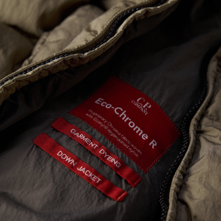 C.P. Company – Eco-Chrome R Hooded Down Goggle Jacket Black